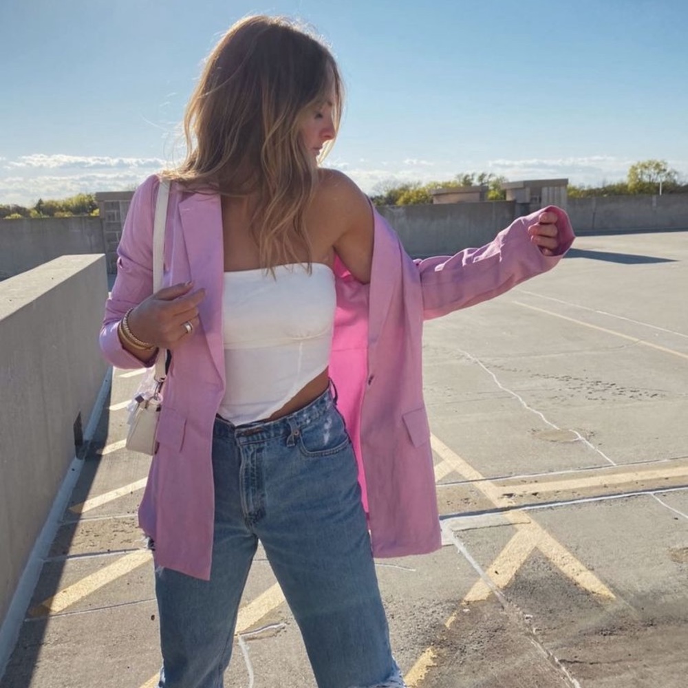 Blue Blush Pink Blazer